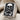 Crossed Axes Skull Ring, oxidized silver, angled view on fabric
