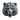Roaring grizzly bear ring, oxidized silver, front view on white background
