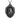 bear with fish pendant, oxidized silver, front view on white
