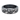 Cobblestone rock ring, oxidized silver, front view on white