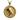 Nefertiti medallion pendant, gold vermeil, front view on black background