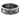 Interlocking hearts ring, front view on white background
