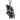 Thinker statue pendant, oxidized silver, front view on white background