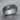 Grapevine band ring, oxidized silver, angled product view on wood