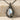 Wire Wrapped Moonstone Leaf Pendant, oxidized silver, front product view
