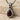 Teardrop Garnet Solitaire Pendant, oxidized finish product photo