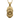 Beanie Skull Pendant, gold vermeil, front view on white