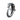 coiled alligator ring, oxidized silver, front view on black