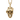 middle finger skull pendant, gold vermeil, front view on black