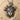 Statue of Liberty Pendant, oxidized silver, front view on sand