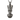 Nefertiti crown pendant, oxidized silver, front view on white