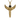 Winged caduceus pendant, gold vermeil, front view on white background