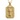 Dragon tablet pendant, gold vermeil, front view on white