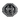 Gemini zodiac signet ring, oxidized silver, front view on white