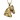 bridled horse head pendant, gold vermeil, front view