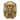 Pharaoh Skull Ring, front view on white background