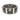 Bullet skull ring, oxidized silver, front view on white background