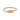 Tube bypass ring, gold vermeil, front view on white