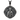 Saint Sergius of Radonezh Pendant, oxidized silver, front view on white