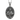 Saint Isidore of Seville pendant, front view on white background