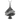 Ace of spades pendant, front view on white