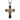 Eagle cross pendant, oxidized silver, front view on white background