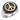 Nova peace signet ring, two-tone finish, front view on white