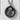 Medieval Knight Coin Pendant, oxidized silver, studio product photo