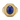 Octagon lapis signet ring in gold vermeil, front view on white