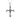 Grapevine Georgian Cross Pendant, front view on white background