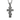 Golgotha Crucifix Skull Pendant, front view on white background