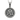 Auspice Maria Monogram Medal, front view on white background