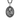 saint padre pio medal pendant, front view on white background