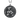 Athena Medallion Pendant, oxidized silver, front view on white background