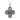 Four way medal pendant, front view on white background