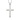 Brushed Bar Cross Pendant, front view on white background
