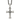 Flared Latin Cross Pendant, flared latin cross pendant front view on white background