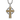 Celtic cross woven pendant, two-tone, front view on white