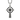 Celtic cross onyx pendant, front view on white background
