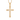 Latin Cross Grooved Pendant, front view on white