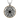 Viking shield onyx pendant, front view on white background