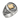 Drakkar billowing sail ring, front view on white