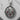 Rosa Mystica Garnet Pendant, oxidized silver, front product photo