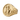 Saint Benedict Rule Ring, gold vermeil, front view on white background