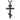 Russian three bar cross pendant, oxidized silver, front view on white background