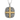 Serbian Firesteel Cross Pendant, front view on white
