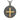 Saint benedict cross pendant, oxidized silver, front view on white