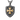 Templar cross pattee pendant in oxidized silver, front view on white background