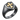 Templar Cross Pattee Ring, oxidized silver, front view on white