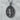 Saint Michael Scales Pendant, oxidized silver product photo on slate